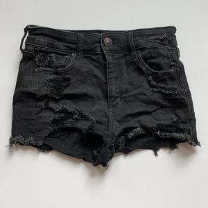 American Eagle next level stretch black jean shorts size 2